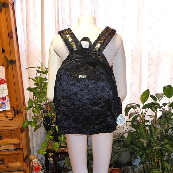 Victoria Secrets Pink Handbags - Victoria's Secret Pink NEW! VELVET CAMPUS BACKPACK